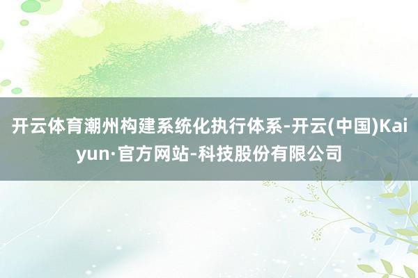 开云体育潮州构建系统化执行体系-开云(中国)Kaiyun·官方网站-科技股份有限公司