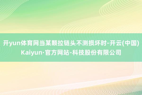 开yun体育网当某颗拉链头不测损坏时-开云(中国)Kaiyun·官方网站-科技股份有限公司