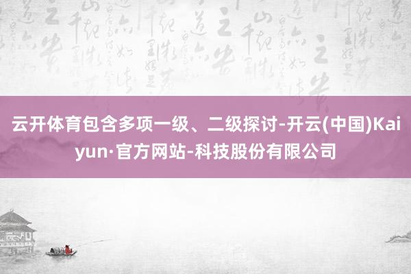 云开体育包含多项一级、二级探讨-开云(中国)Kaiyun·官方网站-科技股份有限公司
